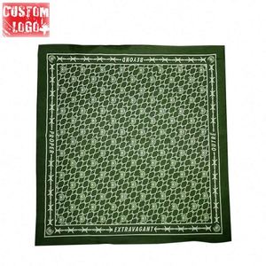 Custom 22inch Silk 100% Cotton <b>Bandana</b> Standard Size for Events and Business Versatile Promotional Gift - Product Image 1