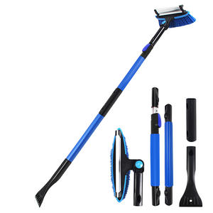 Brosse à neige professionnelle 3 en 1 avec manche extensible, grattoir à glace et raclette pour un entretien complet des vitres de véhicule - Product Image 2