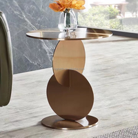Table basse moderne en acier inoxydable pour salon et table d'appoint pour canapé, montage facile, décorative, durable, pour hôtel