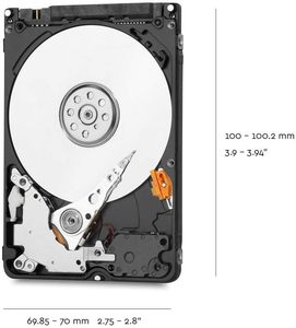 For 2TB for Blue Mobile <b>Hard</b> <b>Drive</b> HDD 5400 RPM 6 Gb/s 128 MB 2.5" Server Application-WD20SPZX Internal <b>Hard</b> - Product Image 4