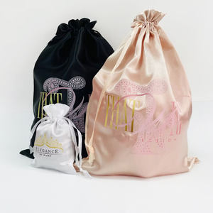 Bolsas de Satén con Cordón, Impresas en Varios Colores, Bolsas de Regalo Personalizadas para Joyería de Marca, para Pequeñas Empresas - Product Image 1