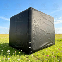Tente de simulateur de golf gonflable NAIRBAG avec fonction de visionnage de films et de sports, tente d'entraînement de golf gonflable imperméable