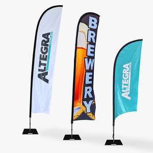High Quality Polyester Print Feather Flags Custom Logo Tear Drop Flag Teardrop Outdoor Advertising Beach Flag <b>Banner</b> - Product Image 2