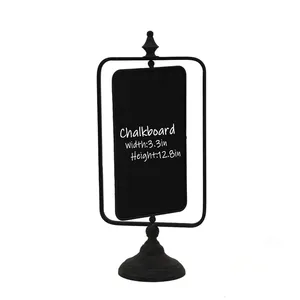 Metal Vintage Two Sided Chalkboard Wedding Table Decoration