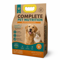 Sachet d'emballage alimentaire personnalisé imprimé avec fenêtre, thermoscellable, pour aliments pour animaux de compagnie, croquettes pour chiens et chats, et snacks