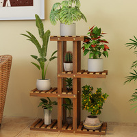 Rak Tanaman Kayu Brice Home Decoration, Rak Penyimpanan Tanaman Hijau, Rak Lantai, Dekorasi Rumah Tangga Dapur
