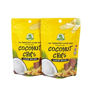 Custom Printing Colorful Design Potato Chips Packaging Plastic Banana Coconut Chips Packaging Food Stand Up Pouch Bag