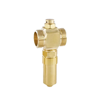Vanne antigel en laiton 1 "& 1-1/4" 3 °C vidange automatique, 10Bar EN12165, protection de pompe à chaleur, installation verticale indispensable