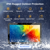 Kiosco de Señalización Digital para Exteriores, Resistente al Agua IP65, Montado en la Pared, Monitor LCD 4K de 3000 Nits, Animación, Publicidad Táctil Todo en Uno