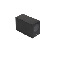 Lampes murales LED GU10 IP65, design moderne, matériau PC, forme carrée, noir/blanc, montage en surface, utilisation extérieure