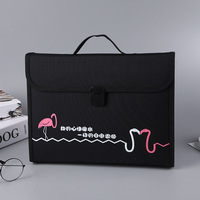 Sac à main accordéon simple en PP multicouche imprimé UV, style flamant rose sur mesure pour étudiants et sacs de documents de bureau