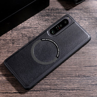 Pour SONY Xperia 1V 5V 1IV 5IV 10IV 5II 1III 10III 5III Coque arrière antichoc en cuir PU avec chargement magnétique sans fil