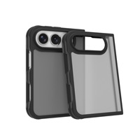 Étui de téléphone en PC TPU translucide mat pour iPhone Duo, logo personnalisé, coque antichoc 2 en 1