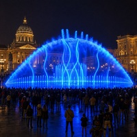 Fontaine Musicale Géante Personnalisée OEM ODM SS304 IP68 DMX512 Laser RGB Contrôle IA CE RoHS LISHI Garantie 5 Ans Hôtel Parc Centre Commercial
