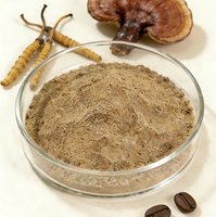 Emballage personnalisé avec logo, 180g/sac, café instantané sans sucre, extrait de champignon Reishi, épices, herbes, marque privée, qualité supérieure, OEM/ODM