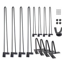 Pieds de table et de canapé en métal doré et noir, style hairpin, vente en gros