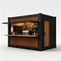 Rakitan Cepat Rangka Baja Modular Panel Sandwich Kedai Kopi Bar Rumah Kontainer Prefabrikasi Toko Ritel