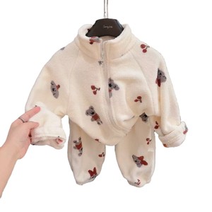 New Casual Cartoon Children's Fleece-Lined Stand Collar <strong>Jacket</strong> Boys Girls Baby Autumn Winter Double-Sided Fleece Thickened Warm - Product Image 4