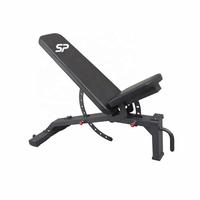 Banc de musculation réglable SP Gym Equipment, banc multifonctionnel commercial pour haltères, inclinable et déclinable, pliable, en métal, 400 kg