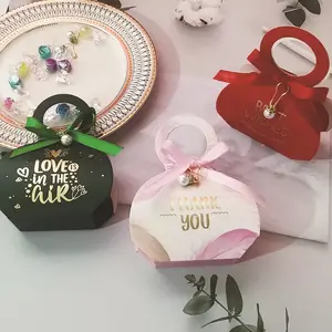 Kustom Mendukung Supplies Kertas Kemasan Pernikahan Kotak Hadiah Permen Cokelat Kotak dengan Menangani