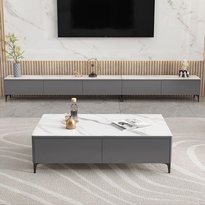 Meuble <span class=keywords><strong>TV</strong></span> moderne personnalisé pour salon, option de mobilier en bois personnalisable, style panneau, décoration intérieure - Product Image 1