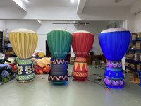Djembe gonflable coloré personnalisé et tambours africains avec lumière LED pour la décoration de l'événement