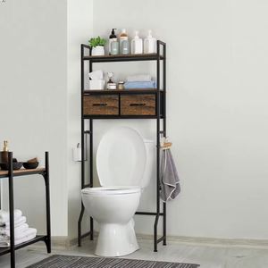 Modern Space-Saving Bathroom <b>Storage</b> Rack Over Toilet Washing Machine Organizer Shelf - Product Image 1