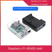 Boîtier de protection transparent en plastique ABS pour Raspberry Pi 4ème génération Raspberry Pi 4B, boîte fixe pour carte mère
