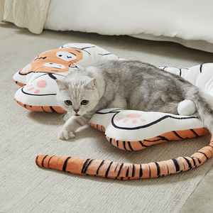 UFBemo-cama de perro reciclada en forma de Tigre, con cubierta lavable y almohada extraíble para mascotas, para perros medianos y extragrandes - Product Image 2