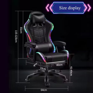 Fauteuil de Gamer Inclinable Coloré en Cuir Predator Racing avec Lumières RGB, Massage et Haut-parleurs - Product Image 2