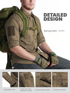 <span class=keywords><strong>Camicia</strong></span> Casual Traspirante da Uomo con Maniche Arrotolabili per Pesca, Caccia ed Escursionismo - Product Image 5