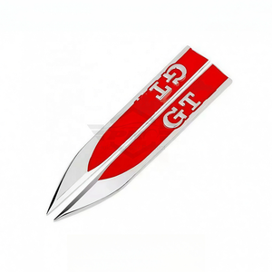 Autocollant d'aile GTI 3D en métal pour Volkswagen <span class=keywords><strong>VW</strong></span> GTI GOLF Polo Tiguan TOURAN <span class=keywords><strong>CADDY</strong></span> - Product Image 1
