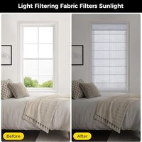 Soluciones de Ventanas inteligentes Cortinas de cebra opacas eléctricas Control sin esfuerzo Persiana romana para instalación integrada de ventanas francesas