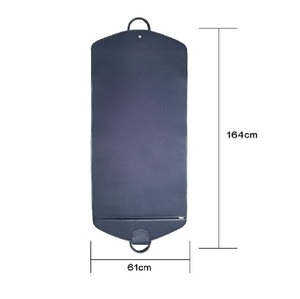 Leather Garment Bag 164cm Suit Travel Hanging Storage Cover Zipper Clear <b>Window</b> <b>Vent</b> Foldable Dustproof Mens Dress Coat Tux Bag - Product Image 2