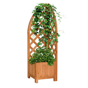 Pot et jardinière de sol traditionnels en bois écologique durable pour jardin et fleurs - Product Image 1
