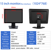 Moniteur LCD LED de bureau pour ordinateur et télévision OEM ODM 15 17 19 pouces
