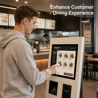Terminal de commande et de paiement interactif industriel avec écran tactile capacitif de 11,6 pouces, ordinateur moniteur