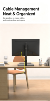 Soporte de Monitor Fijo para Pantallas de 14 a 43 Pulgadas, Instalación Sencilla, Base Estable para Monitores de Oficina, Soporte de Escritorio, Base para Monitor