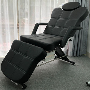 Table de massage en cuir PU blanc, fauteuil inclinable réglable, canapé rembourré pour salon, hôtel - Product Image 2