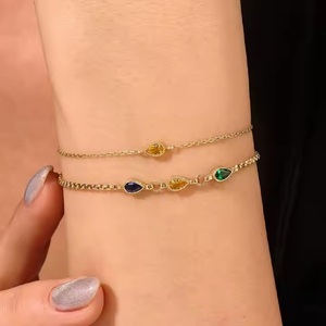 สร้อยข้อมือเพชรสีทองแบบมินิมอลสร้อยข้อมือเพชรมอยส์ซอไนท์ของขวัญครบรอบปีที่โรแมนติกสำหรับภรรยา - Product Image 5