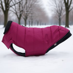 Manteau pour chien Arlay S 33 cm couleur cerise, veste d'hiver pour animaux de compagnie - Product Image 3