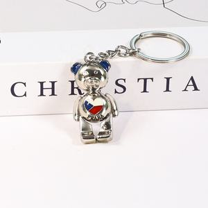 Nouveau porte-clés touristique de <span class=keywords><strong>vacances</strong></span> en alliage de métal cadeau premium nom de l'état personnalisé ours Praha Souvenirs porte-clés - Product Image 1