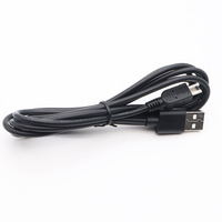Câble de charge USB 2.0 mâle vers Mini USB 5 broches pour GoPro, manette PS3, lecteur MP3, caméra embarquée, GPS, PVC noir