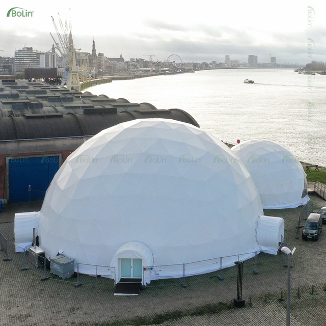 Large Projection Geodesic Dome Tent with Waterproof Fireproof PVC Cover for 360 Immersive Experience Events Concerts