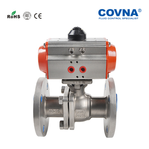 วาล์วนิวแมติก COVNA แบบสั่งเร่งด่วน วาล์วบอล 2 ทาง สแตนเลส PTFE พร้อมหน้าแปลน ตัวกระตุ้นนิวแมติก วาล์วควบคุมแรงดัน - Product Image 5