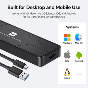 กล่องใส่ SSD แบบ NVMe Thermalright HR-EB101 สีดำ USB3.2 Gen2 10Gbps <span class=keywords><strong>USB</strong></span>-C กล่องภายนอกสำหรับ SSD สูงสุด 8TB - Product Image 6