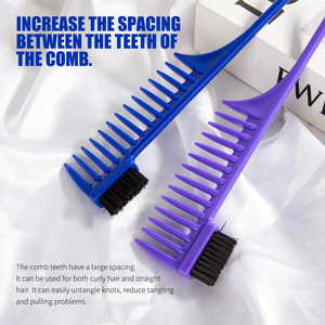 Peigne à pointes multi-usages Peigne volumateur <span class=keywords><strong>Salon</strong></span> <span class=keywords><strong>de</strong></span> <span class=keywords><strong>coiffure</strong></span> <span class=keywords><strong>pour</strong></span> femmes Peigne à queue <span class=keywords><strong>de</strong></span> rat à dents larges antistatique <span class=keywords><strong>pour</strong></span> cheveux longs - Product Image 5