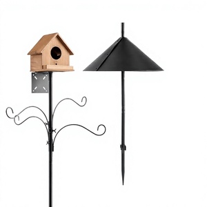 Mangeoires à oiseaux en acier inoxydable pour jardin extérieur 20x10x19CM pour perroquets africains, pigeons et oiseaux sauvages - Product Image 4