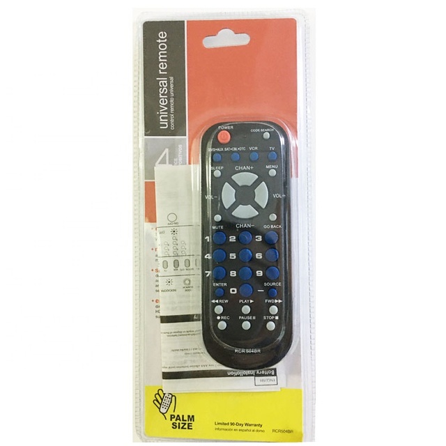 Stock Available ORIGINAL QUALITY RCA Universal Remote Control RCR504B for TV/DVD/VCR/Cable/SAT/DBS
