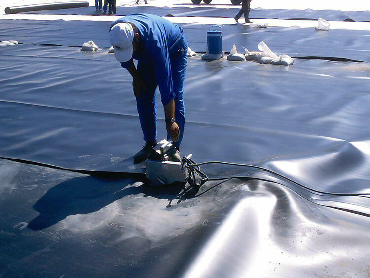 Geosynthetics PVC Geomembrane Liner Pond 150m Per Roll Textured Surface